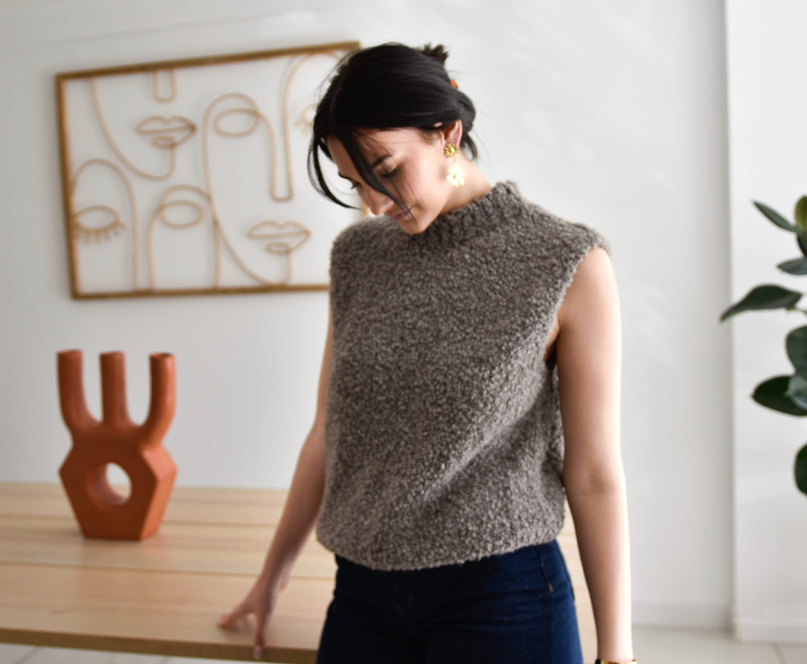 Pull sans manche Nora