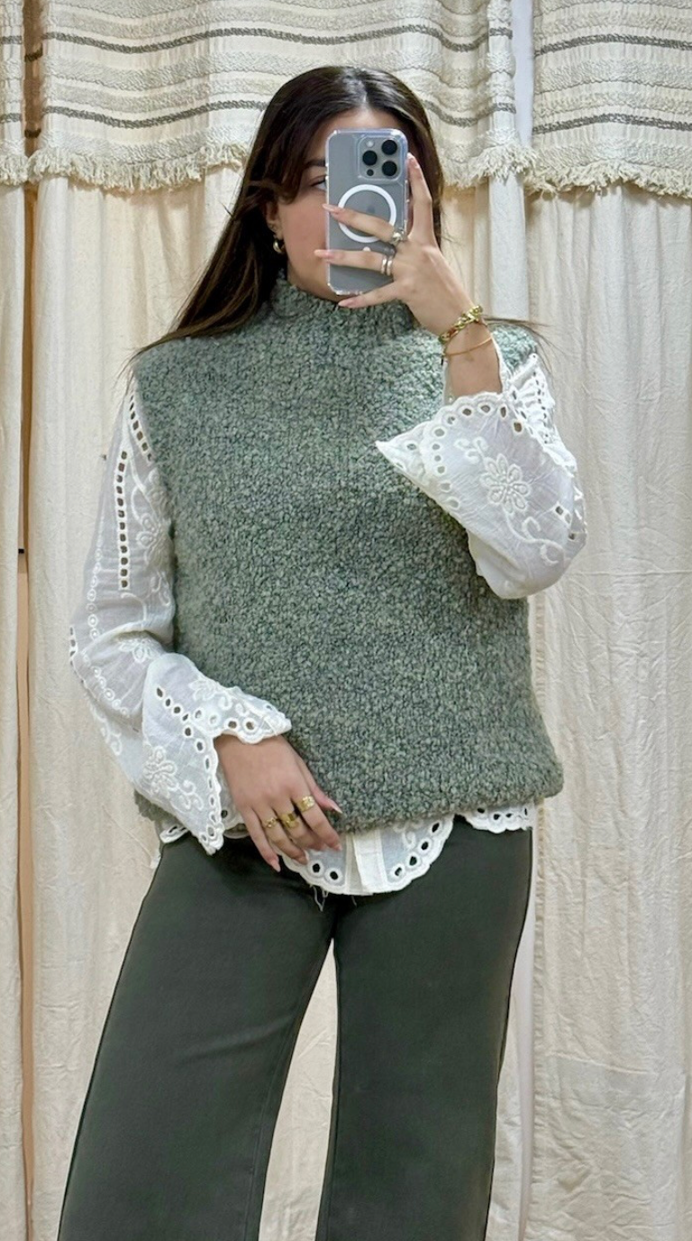 Pull sans manche Nora